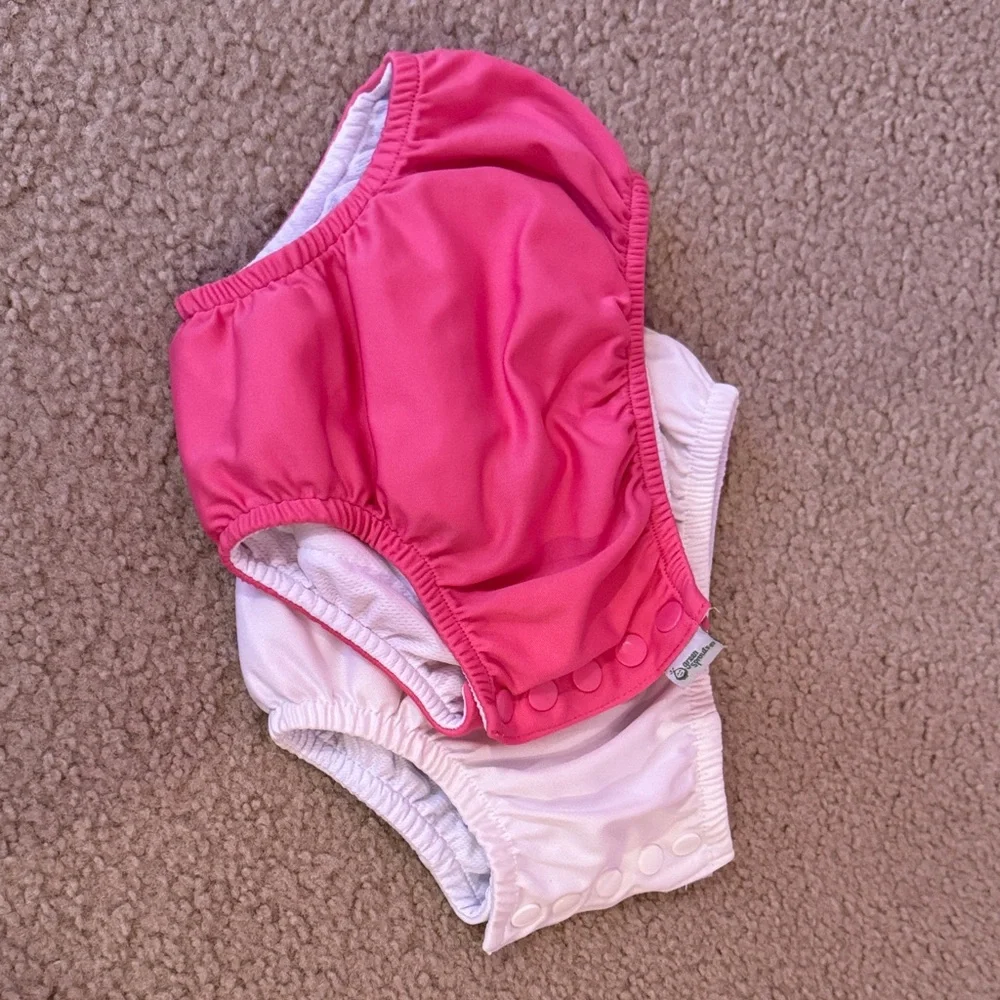 Vibrant Pink and White Diaper Covers